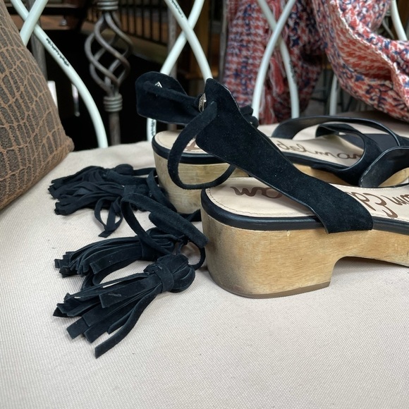 Sam Edelman Jenna Ankle Wrap Sandal Black 90’s 9 - Picture 6 of 10